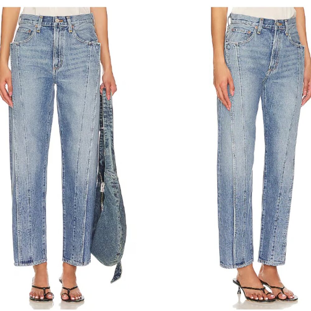 AGOLDE Fold Wide Leg Jeans in Navigate Size 26 NWT
